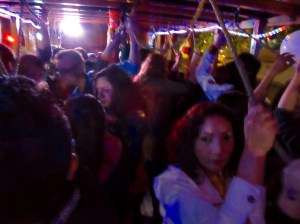 SAEX/Quito, aboard the Chiva 