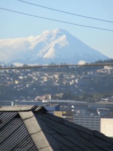 Cotopaxi from my 2nd storey bedroom window